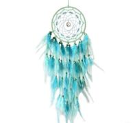 Gettimore Purple Large for dream Catcher, Handmade Iron Ring with Feathers, Boho Wall Hanging Decor for Home (Blue)
