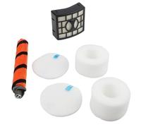 Gettimore Replacement Filter Kit for Shark ZU701 with H12 Exhaust, Foam and Felt Filters plus Soft Brushroll, Maintains Suction, 6 Pieces