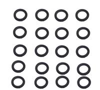 Gettimore Replacement O-Rings for Spinlock Dumbbell Nut - 10/20pcs Rubber Washers, Black, 25mm, Flat and Vertical Type Compatible with Bar Spinlock