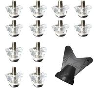 Gettimore Replacement Soccer Cleat Kit With M5 Screws For Football Shoes - 12Pcs, 15Mm/18Mm/13Mm/16Mm Aluminum Studs For Enhanced Traction And Secure