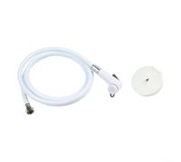 Gettimore Retractable Marine Shower Head Set Handheld Pressurised ABS with Sealed Cover PVC Five-Layer Tangle-Free Hose Water-Saving for Yacht or Outdoor Activities White(2.5M)