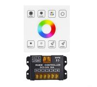 Gettimore RF Touch Panel LED Strip Controller 30A 3-Channel Output DC 5V-24V with Stable Wireless Transmission and 27 for Dynamic Effects(RGBW)