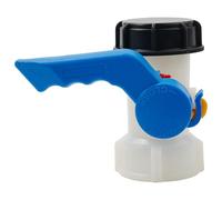 Gettimore S60x6 Coarse Thread IBC Flap Valve Spout for Suitcase Tank Water Storage Outlet Drain Adapter