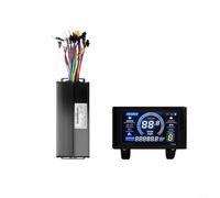 Gettimore S966 LCD E-Bike Controller Kit 20A 35A Sine Wave for 24V 36V 48V Brushless Motor Scooter Aluminum Alloy Case No.2 Compatible Self-Learning(35A)