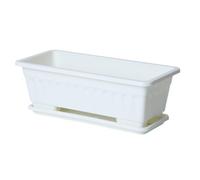 Gettimore Self Watering Growing Box with Drainage Tray for Vegetables PP Plant Starter Kit for Balcony Windowsill Gardening White white