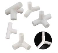 Gettimore Set of 10 Tent Pole Tee Connectors for 16mm Diameter Poles for Camping Canopy and Garden Structures with Secure and Tight Join (90 degree tee)
