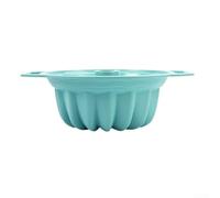 Gettimore Silicone Cake Pan with Handle, Silicone Fluted Baking Pan,Great for Cake,Bread(Blue)