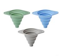 Gettimore Small Collapsible Funnel for Kitchen Use, Flexible Silicone Wide Mouth Filler for Bottles, Dishwasher Safe, 3 Pack