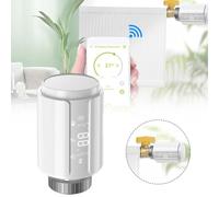 Gettimore Smart ZigBee Radiator Valve for Intelligent Temperature Control | Remote Heating Adjustment with App | 5-Zone Scheduling | Compatible with Smart Home Systems | IP20, M30 x 15mm Thread, 6mm T