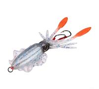 Gettimore Soft Rigged Squid Trap Fishing Lures UV Luminous Jig With Fish Fin For Trolling Sea Bass Grouper And Yellow Croaker(A1066)