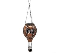 Gettimore Solar LED String Light Iron Hanging Lantern, Weather Resistant Outdoor Garden Decoration, Classic Design for Courtyard Patio