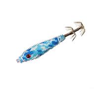 Gettimore Squid Jig Hook Floating Soft Lure with Luminous Particles Realistic Shrimp Bait for Sea Fishing Pink 45mm 3.4g(blue)