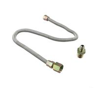 Gettimore Stainless Steel 30 Inch for flex Gas Line Kit 3/8 Inch NPT Whistle-Free Design for Outdoor Fire Pits and Indoor Fireplaces