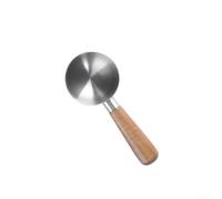Gettimore Stainless Steel Coffee Scoop - 12g Measuring Spoon with Walnut Handle - Tiny Stirring Spoon for Iced Tea & Milkshake - Kitchen Essential