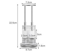Gettimore Stainless Steel Double Hole Cherry Pitter Fruit Corer for Cherries Olives Jujube and Red Dates Handheld Press Design with Durable PP Handle for Home Kitchen or Travel Use Transparent
