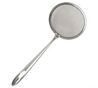 Gettimore Stainless Steel Fine Mesh Oil Skimmer Strainer Spoon with Ergonomic Handle for Removing Excess Oil from Fried Food and Draining Pasta or Vegetables(large)