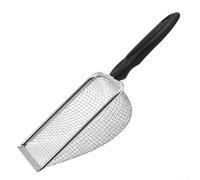 Gettimore Stainless Steel Garden Soil Sieve with Ergonomic Handle Multi-Functional Shovel Filter for Sand Compost Rocks Dirt Separation in Outdoor Gardening Tasks(4.3MM)