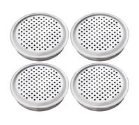 Gettimore Stainless Steel Vent Covers for Cabinets, 70mm and 100mm Round Air Grilles with 25mm Hole Design for Optimal Airflow, Easy Installation via Screwdriver, for Durable Rustproof Metal Ventil