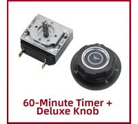 Gettimore Steamed Rice Cart Timer with 60/90 Minute Dial Knob and Bell Switch, Metal Construction for Durable Kitchen Use, Compact Design with Audible When Time Ends