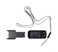 Gettimore Step Counter With Clip And Lane Rope, 6-Digit Step Tracker 0-999999, Kcal & Km Distance Monitor, 30-Day Memory, Time Clock Function