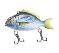 Gettimore Streamlined VIB 3D for Soft Fishing Lure for Dynamic Swimbait Sinking Vibration Bait with Blood Groove Hook Bass Pike Trout 9cm(25g/8cm 4#)