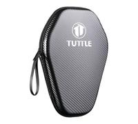 Gettimore Table Tennis Racket Bag Eva Hard Shell Case With Waterproof Shockproof Protection For 2 For Bats And 6 Balls Portable Storage Cover Black