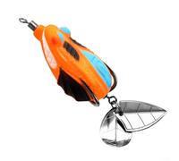 Gettimore Thunder Frog Fishing Lure 4.5cm Hollow Body PVC Bait with Reinforced Hooks for Freshwater Saltwater Snakehead Bass Pike Perch Purple(A)