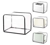 Gettimore Transparent PEVA Toaster Cover 2 Slice Waterproof Dustproof Appliance Protector with Clear Panel for Easy Viewing and Washable Material Fit for KitchenAid Bread Machine 30x24x24cm Keeps Coun
