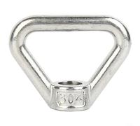 Gettimore Trapezoidal Ring Nut 304 Stainless Steel 4-Pack Triangular Eye Nuts M8 M10 High Strength Lifting Hardware with Clear Threads for Connecting Screws(14mm)