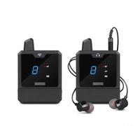 Gettimore UHF Wireless Headphone Monitoring System Real-Time Audio Transmission 30m Reception Noise Cancelling Headset for Conference Performance (1 to 1)