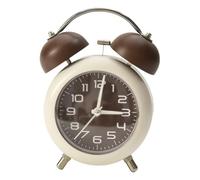 Gettimore Vintage for Twin Bell Alarm Clock with Night Light, Extra Loud Ringing Sound No Snooze Button, Metal Construction Home Office Dormitory, 15x10x5cm, Requires 1x AA Battery (Not Included), Gre