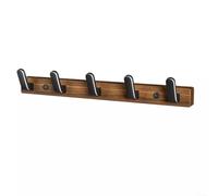Gettimore Walnut Wood Wall Hooks with No-Drill Mount Solid Beech Walnut for L-Shaped Coat Garment Hangers Entryway Bedroom Bathroom Storage Walnut 25cm(C)