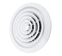 Gettimore White Round Air Vent Louver Grille Cover for Outlet Exhaust Ducting, 270-300mm Ventilation Grill Compatible with HVAC, Bathroom, Kitchen