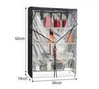 Gettimore Wire Shelf Cover for Heavy Duty Storage Units, 210D Oxford Cloth with PVC Waterproof Dustproof Protection, Black