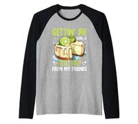 Gettin’ Pie with a Little Help from My Friends Key Lime Pie Raglan Baseball Tee
