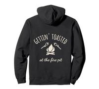 Gettin' Toasted at the Fire Pit Funny Gag Gift Lake Fun Pullover Hoodie