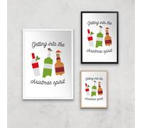 Getting Into The Christmas Spirit Art Print - A2 - White Frame