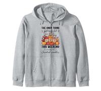 Getting Lit Scented Candles Fall Thanksgiving Cozy Design Zip Hoodie