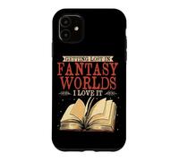 Getting Lost In Fantasy Worlds Reading Book Lover Bookworm Case for iPhone 11