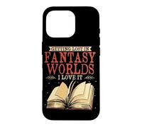 Getting Lost In Fantasy Worlds Reading Book Lover Bookworm Case for iPhone 16 Pro