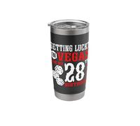 Getting Lucky in Las Vegas 28th Birthday Stainless Steel Insulated Tumbler