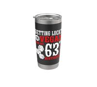 Getting Lucky in Las Vegas 63rd Birthday Stainless Steel Insulated Tumbler