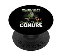 Getting Married Bride And Groom Green Cheeked Conure PopSockets Adhesive PopGrip