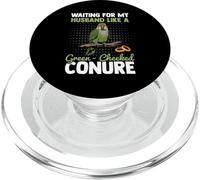 Getting Married Bride And Groom Green Cheeked Conure PopSockets PopGrip for MagSafe