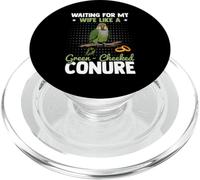 Getting Married Bride And Groom Green Cheeked Conure PopSockets PopGrip for MagSafe