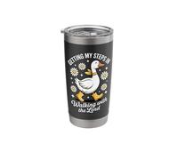 Getting My Steps in Walking with The Lord Christian Duck Fun Stainless Steel Insulated Tumbler