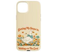 Getting My Steps in Walking With The Lord Christian Floral Case for iPhone 15 Plus