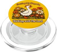 Getting My Steps in Walking With The Lord Christian Floral I PopSockets PopGrip for MagSafe