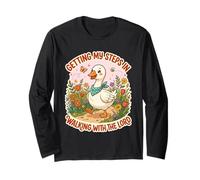 Getting My Steps in Walking with The Lord Goose Long Sleeve T-Shirt