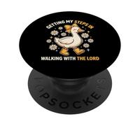 Getting My Steps in Walking with The Lord Goose PopSockets Adhesive PopGrip